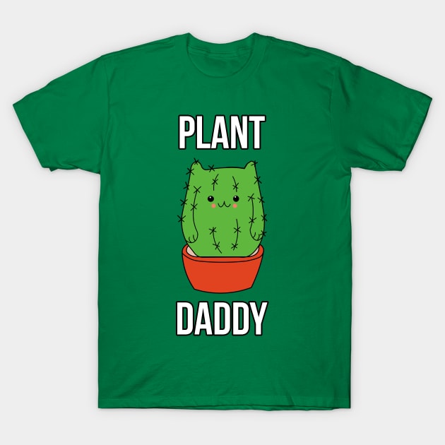 Kawaii Cactus Kitty Cat Plant Daddy Succulent Cacti T-Shirt by charlescheshire